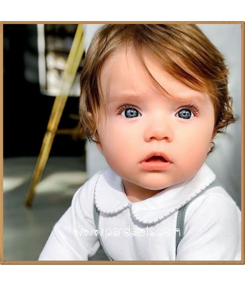 Body blanco manga larga con cuello pique