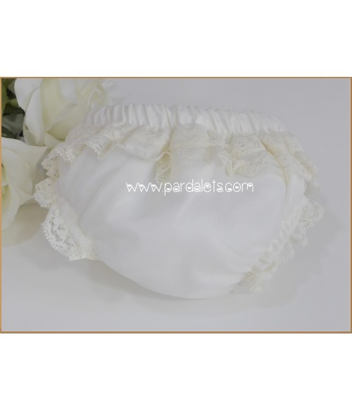 Braguita organza y puntilla beig